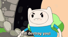 Destroy GIF - Finn Adventure Time GIFs