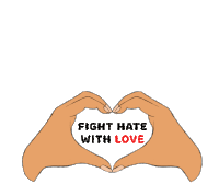 Fight Hate With Love Spread Love Sticker - Fight Hate With Love Love Spread Love Stickers