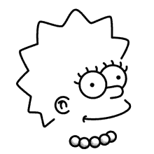 lisa simpson excited eyes closed smiling simpsons