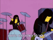 The Simpsons The Ramones GIF - The Simpsons The Ramones Happy Birthday GIFs