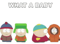 What A Baby Eric Cartman Sticker - What A Baby Eric Cartman Kyle Broflovski Stickers