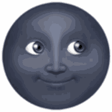 moon emoji stare side eye