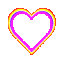 Heart Love Sticker - Heart Love Rainbow Stickers