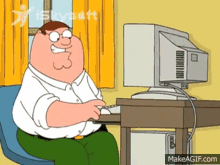 Peter Griffin Email Punch GIF - Peter Griffin Email Punch Peter Griffin GIFs