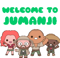 Welcome To Jumanji High Five Sticker - Welcome To Jumanji High Five Group Hug Stickers