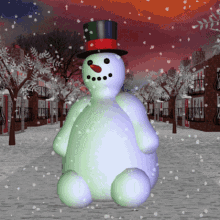 Snowman Horror Snowman GIF - Snowman Horror Snowman Snowing GIFs