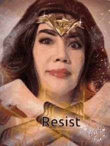 Resist Wonder Woman GIF - Resist Wonder Woman Smile GIFs