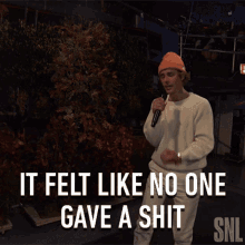 i felt like no one gave a shit justin bieber lonely saturday night live they dont care about me