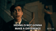 Hiding Is Not Gonna Make A Difference David Castañeda GIF - Hiding Is Not Gonna Make A Difference David Castañeda Diego Hargreeves GIFs
