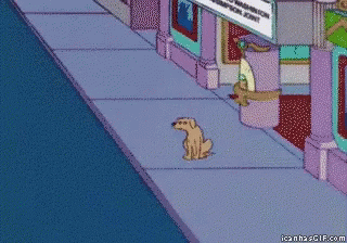 Simpsons Suspicious GIF - Simpsons Suspicious Dog - Discover &amp; Share GIFs