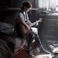 The Last Of Us Part2 Ellie GIF - The Last Of Us Part2 Ellie Guitar GIFs