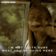 Im Not Quite Sure What Youre Doing Here Carrie Mathison GIF - Im Not Quite Sure What Youre Doing Here Carrie Mathison Claire Danes GIFs