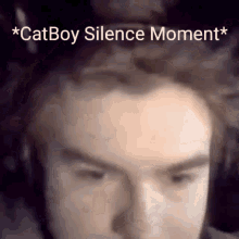 Cat Boy Silence Moment Safiyya GIF - Cat Boy Silence Moment Safiyya Stale GIFs