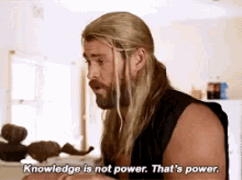 Thor Knowledge Is Not Power GIF - Thor Knowledge Is Not Power Strong GIFs