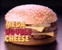 Burger King Mega Double Cheese GIF - Burger King Mega Double Cheese 90s GIFs
