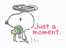 Snoopy Justa Moment GIF - Snoopy Justa Moment Hold On GIFs