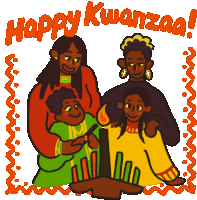 Happy Kwanza Sticker - Happy Kwanza Kwanzaa Stickers