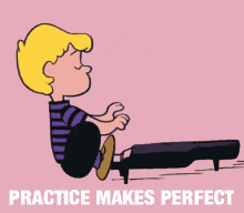 Practice Makes Perfect GIF - Peanuts Schroeder Practice Makes Perfect GIFs