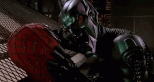 Spiderman Green Goblin GIF - Spiderman Green Goblin Look At Me - Discover &amp; Share GIFs
