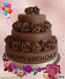 Happy Birthday Cake GIF - Happy Birthday Cake Chocolate Cake GIFs