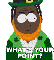 Whats Your Point Steve Black Sticker - Whats Your Point Steve Black South Park Stickers