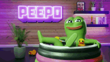 Peepo Hot Tub GIF - Peepo Hot Tub Chilling GIFs