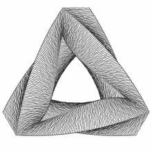 weird triangle art