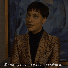 We Rarely Have Partners Bursting In Lucca Quinn GIF - We Rarely Have Partners Bursting In Lucca Quinn Adrian Boseman GIFs