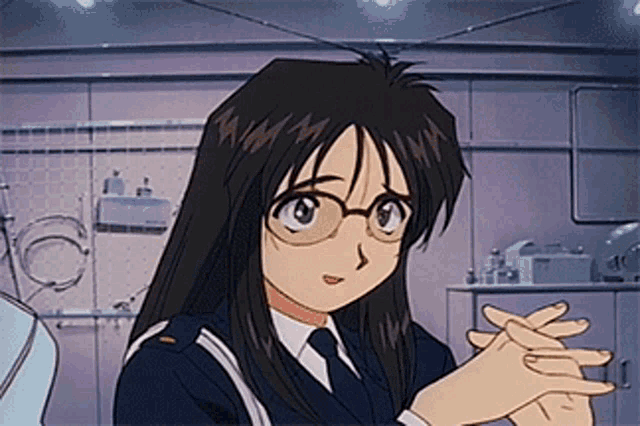 gif of anime girl being silly