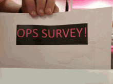 ops tpr ops survey
