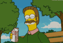 Funny GIF - Simpsons Milk Ned Flanders GIFs