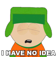 I Have No Idea Kyle Broflovski Sticker - I Have No Idea Kyle Broflovski South Park Stickers