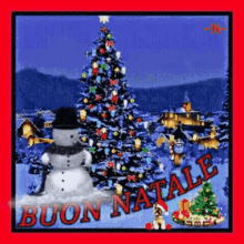 merry christmas eve snowman buon natale