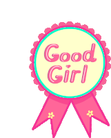 Good Girl Ribbon Sticker - Good Girl Ribbon Stars Stickers