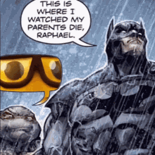Batman Nerd Emoji GIF - Batman Nerd Emoji This Is Where I Watched My Parents Die Raphael GIFs