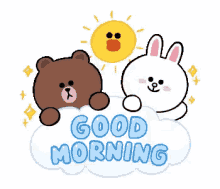 Bear Good Morning GIF - Bear Good Morning Cony And Brown GIFs