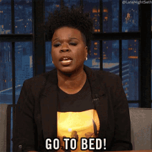 Go To Bed Leslie Jones GIF - Go To Bed Leslie Jones Late Night With Seth Meyers GIFs