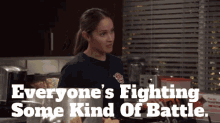 Station19 Andy Herrera GIF - Station19 Andy Herrera Everyones Fighting Some Kind Of Battle GIFs
