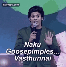 Naku Goosepimples Vasthunnai.Gif GIF - Naku Goosepimples Vasthunnai Naveen Polishetty Latest GIFs