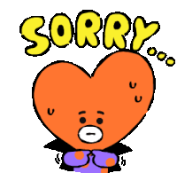 Sorry Apologetic Sticker - Sorry Apologetic Heart Stickers