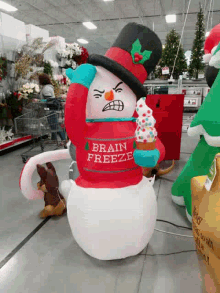 Brain Freeze Snowman GIF - Brain Freeze Snowman Angry GIFs