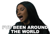 Ive Been Around The World Leysa Sticker - Ive Been Around The World Leysa Cardi B Stickers