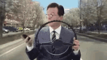 Steven Colbert Directions GIF - Directions Gps That Way GIFs