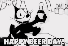 Happy Beer Day GIF - National Beer Day Felix The Cat Happy Beer Day GIFs