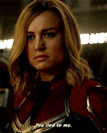 Captain Marvel You Lied To Me GIF - Captain Marvel You Lied To Me Liar GIFs