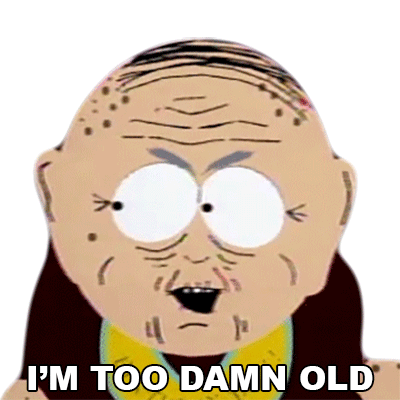 Im Too Damn Old Marvin Marsh Sticker - Im Too Damn Old Marvin Marsh South Park Stickers