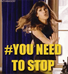 Stop GIF - Lea Michele You Need To Stop Stop GIFs