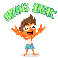 Spring Break Happy Sticker - Spring Break Happy Excited Stickers