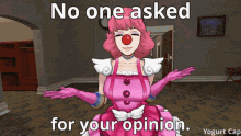 No One Asked For Your Opinion Clown GIF - No One Asked For Your Opinion Clown Dance GIFs