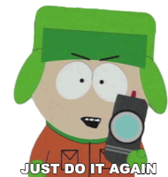 Just Do It Again Kyle Broflovski Sticker - Just Do It Again Kyle Broflovski South Park Stickers